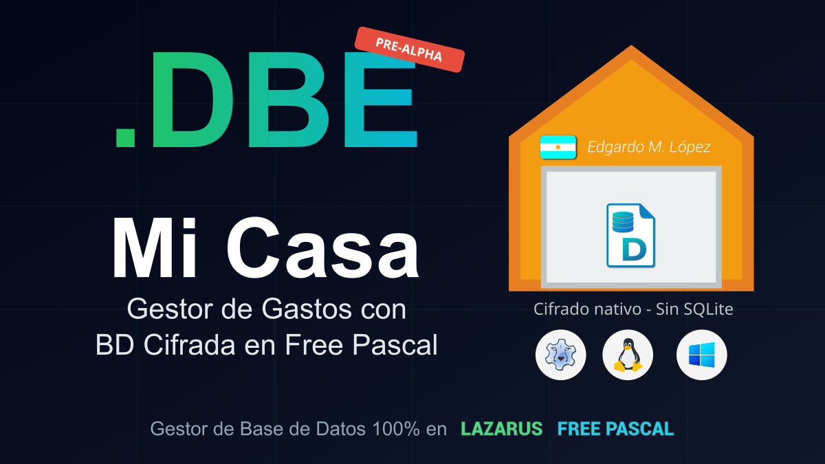 Mi Casa: Aplicación de control de gastos con base de datos embebida en Lazaruss